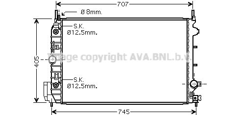 AVA QUALITY COOLING Радиатор, охлаждение двигателя OL2388